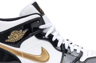 Air Jordan 1 Mid Patent Black Gold