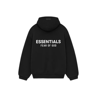 Fear of God Essentials Fleece Hoodie (FW24) Black White