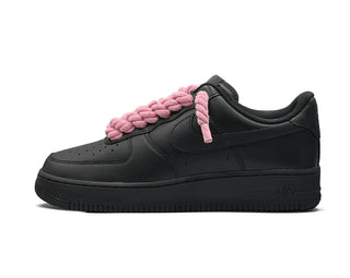 Nike Air Force 1 Low 07 Black Pink Rope Laces