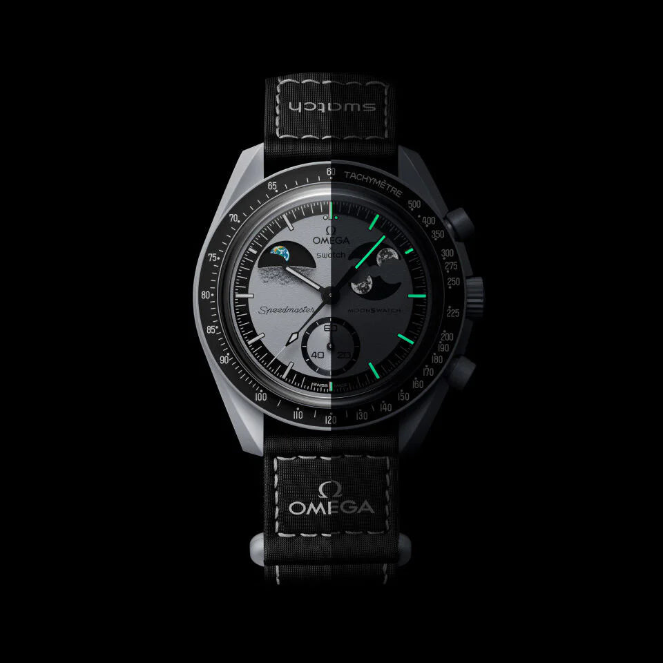 Swatch x Omega Bioceramic Moonswatch Mission to Earthphase Swatch x Omega Bioceramic Moonswatch Mission to Earthphase