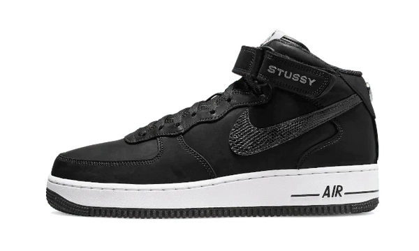 Stussy × Nike Air Force 1 Mid Black Air Force 1 Mid Stussy All Black – SneakCenter Romania