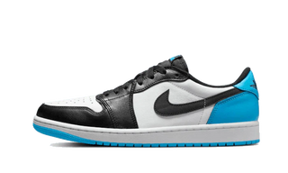 Air Jordan 1 Low Black Dark Powder Blue - SneakCenter