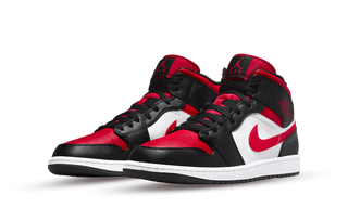 Air Jordan 1 Mid White Black Red - SneakCenter