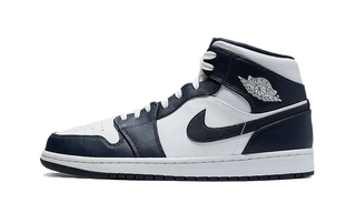 Air Jordan 1 Mid White Metallic Gold Obsidian - SneakCenter